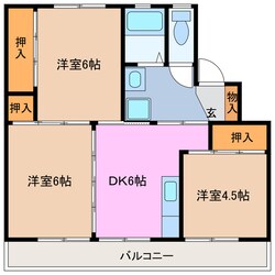 ビレッジハウス伊勢南部2号棟の物件間取画像